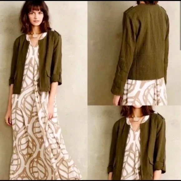 Sanctuary x Anthro Army Green Military Inspired Jacket- Size Small - Picture 2 of 8